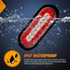 Nilight 2PCS 6Inch Oval LED Trailer Tail Lights Red White