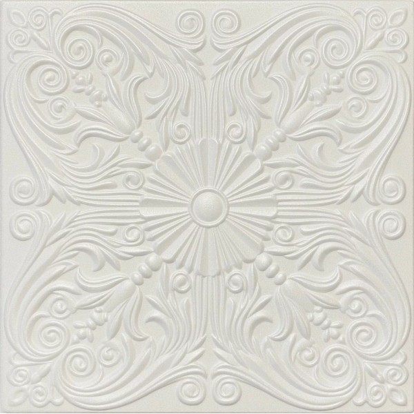 Euro-deco Victorian R39W Foam Glue-Up Ceiling Tile White Plain 20"x20"
