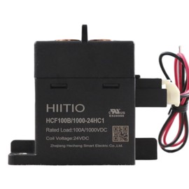 HIITIO High Voltage DC Relays Contactors Ceramic, 100B 1000Vdc High Voltage DC Relay Contactors, ESS, EV Charging, EV/HEV, PV/Solar Power, Wind Power, UL Listed