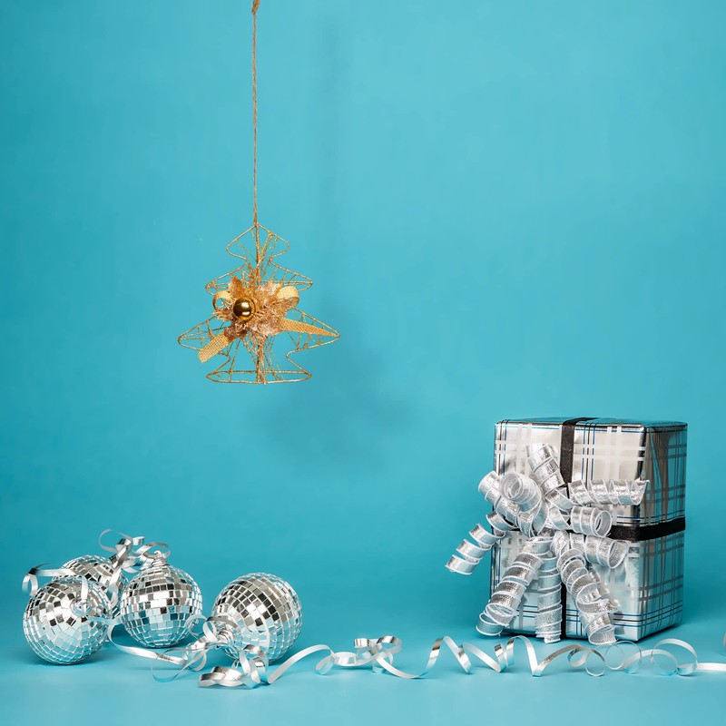 com-four® Decorative Christmas Tree - Glittering Christmas Fir for Hanging