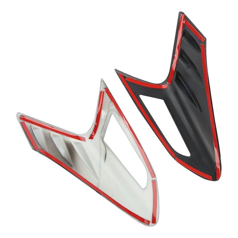 Rear Light Cover, Yctze 4 Pieces Carbon Fibre Style Rear