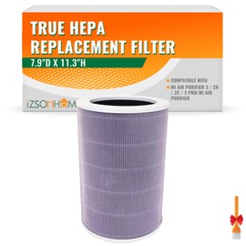 IZSOHHOME Compatible with Mi Air Purifier 1C 1H 1, 2C 2H 2S, Pro,Mi Air Purifier HEPA Replacement Filter M8R-FLH,Triple Layer with Activated Carbon(Purple)