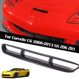 autotrim000 For Corvette C6 2006-2013 GS Z06 Front Bumper Upper Trim Hood Vent Decor Carbon