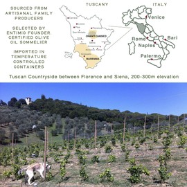 Entimio Vivace | Medium-Robust Organic Olive Oil Extra Virgin from Tuscany, Italy | 2020 Harvest, 2021 NYIOOC Gold Award, High in Polyphenols, Early Harvest Italian Olive Oil | 8.5 fl oz