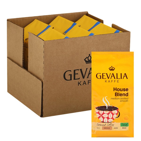 Gevalia Decaf Medium Roast House Blend Ground Coffee (12 oz