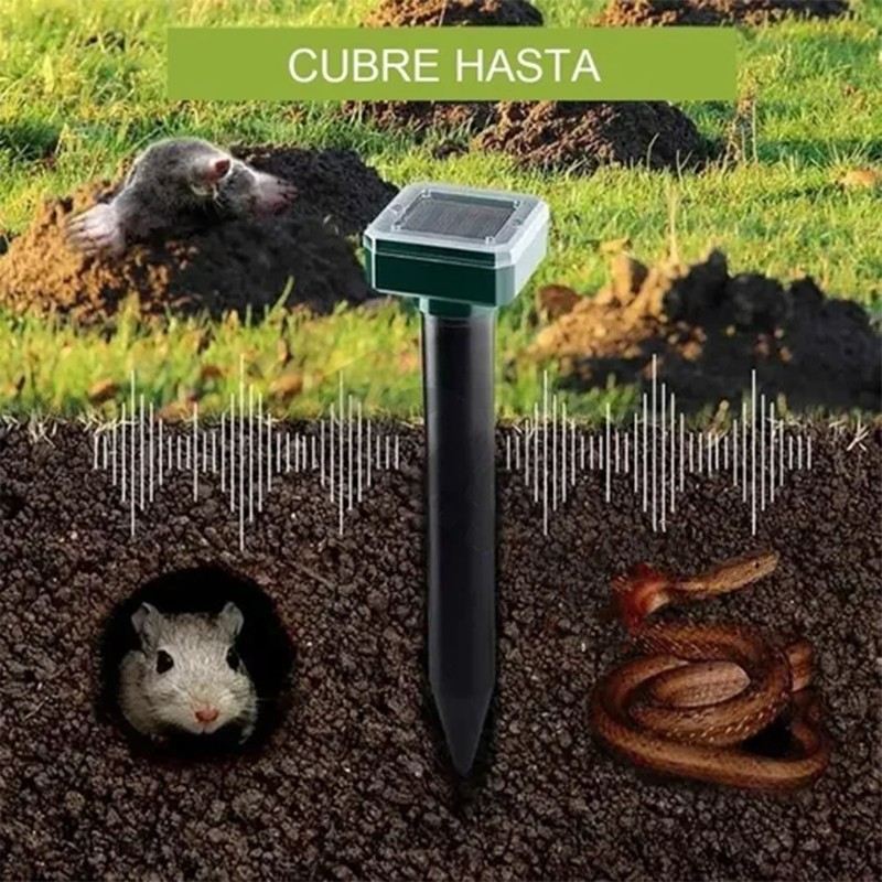 4Pcs Solar Powered Rodent Repeller Rectangular Waterproof Ultrasonic Breeding Snake