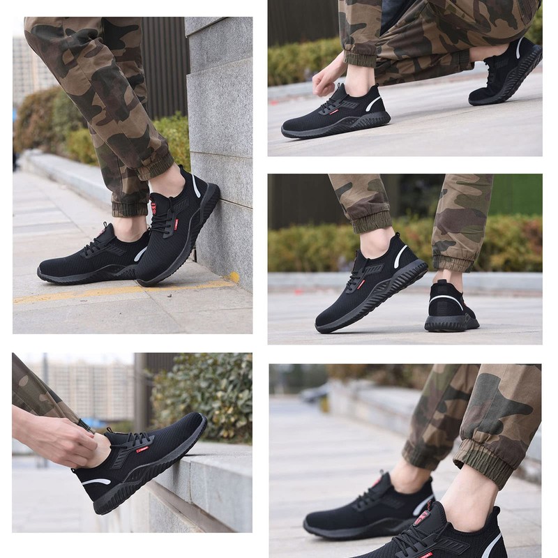 Hanani Hanani Steel Toe Caps Trainers Lightweight Boots Womens Mens