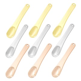 MERRYHAPY Cosmetic Spatulas Set 9pcs Metal Eye Cream Spoon Makeup Scoop Skin Care Tool for Women Mix Apply Cream