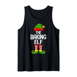 Baking Elf Xmas Matching Family Elf Squad Christmas Baker Tank Top