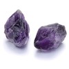 Jovivi 2pcs Raw Amethyst Crystals,Large 1.6-2.2" Healing Crystals Natural Rough