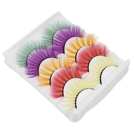 Beavorty 4sets False Lashes by 3d False Eyelash Extension for Party Stage and Makeup Delicate and Lightweight 5pairs*4