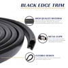Black Edge Trim 1/2" X 3/8" U-Channel Rubber Weatherstrip with