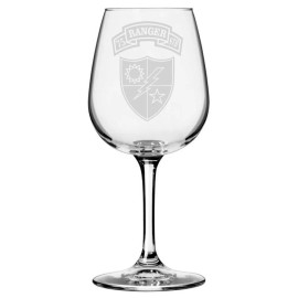 Etched Laser Art United States Army 75th Ranger Special Troops Battalion Etched Stemmed 12.75oz