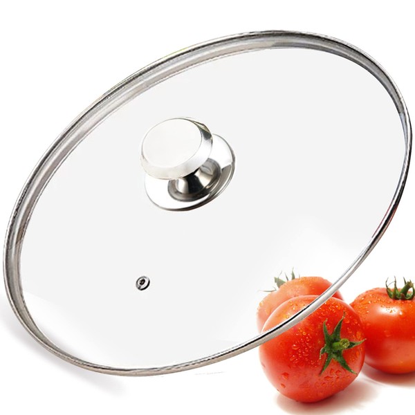 Glass Lid for Frying Pan, Tempered Replacement Cover Compatible with