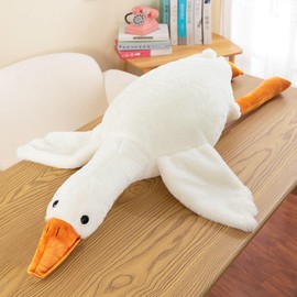 90 cm Duck Goose Cuddly Toy Large: Duck Cuddly Toy XXL, Weighted Cuddly Toy Duck for Office, Home, Travel, Room, Cushion, Cushion, Gifts for Friends
