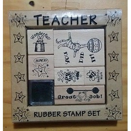 Plaid All Night Media Wood Mounted Stamp Set-Teachers