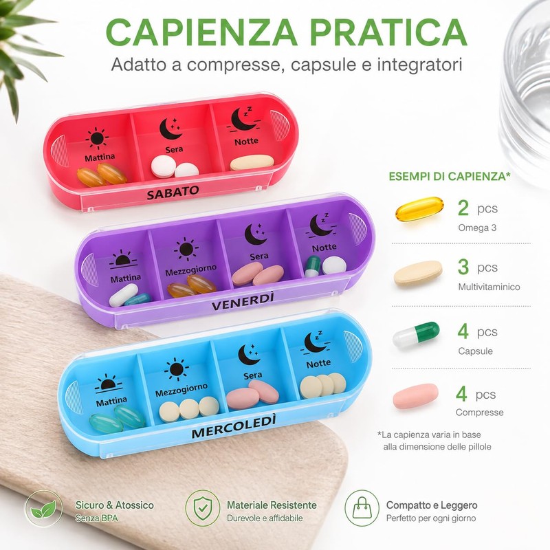 App Life Weekly Pill Box 7 Days with 28 Compartments