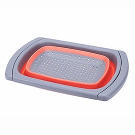 Kitchen basket Collapsible Colander,6-quart Capacity,Fruit bowl,Colander collapsible, Colander Strainer Over The Sink Vegtable/Fruit Colanders Strainers With Extendable Handles, Folding Strainer