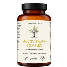 Multivitamin Complex | Full Spectrum Daily Multivitamin with 30+ Vitamins, Minerals, Amino Acids & Turmeric | 60 Vegan Tablets | Immune, Energy & General Wellbeing Support