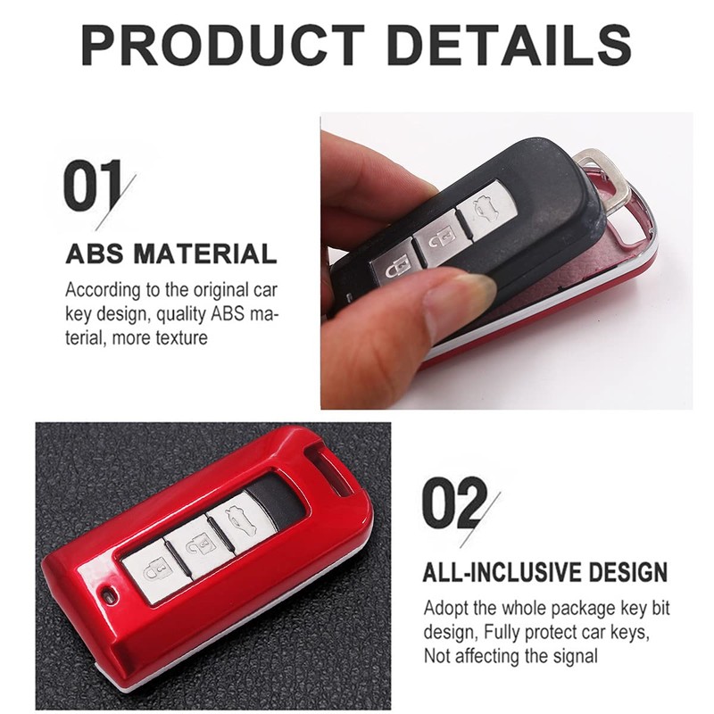 Carcasa para llave de coche compatible con Mitsubishi Outlander Eclipse