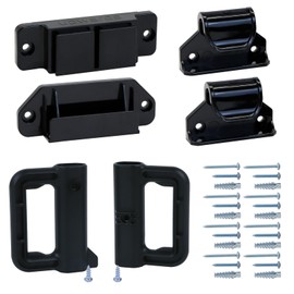 KISKIZ Retractable Baby Gate Replacement Parts Kit (Black) Retractable Baby Gates Full Set Wall Mount Accessories Retractable Dog Gate Baby Gate Hardware with Brackets, Latches, Hooks and Screws
