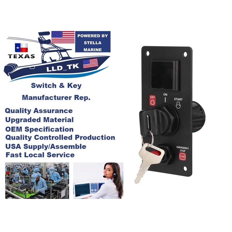 Ignition Switch Panel for Honda Outboard Single Engine 06323-ZZ5-764 Ignition