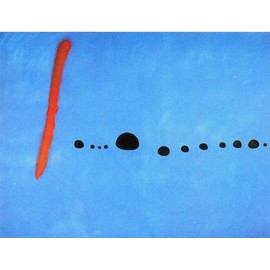 Get Custom Art - Joan Miró, Blue - Canvas Print Rolled in a Tube, Famous Paintings Wall Art Décor (18x24 inch)