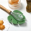 Honeydak Ceramic Spoon Rest for Kitchen Counter Monstera Leaf Shaped