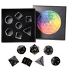 mookaitedecor 7-Piece Crystal Polyhedral DND Dice Set, Polished Tumbled Stones