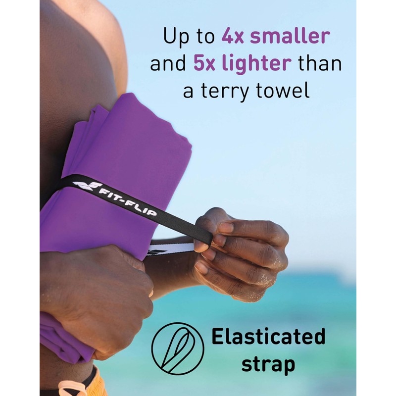 Fit-Flip Swimming towel – quick dry microfibre beach towel -