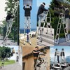xixi-home Telescoping Ladder A-Frame 8.2+8.2ft Stainless Steel Folding Extension Ladder