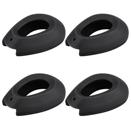 FERCAISH Silicone Hair Dye Ear Covers - 2 Pairs Waterproof Ear Protector Caps Hair Dye Earmuffs for Hairdressing Salon, Spa, Bathing and Showers(Black)