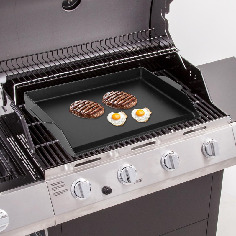 23" x 16" Universal Cast Iron Cooking Griddle, Flat Top