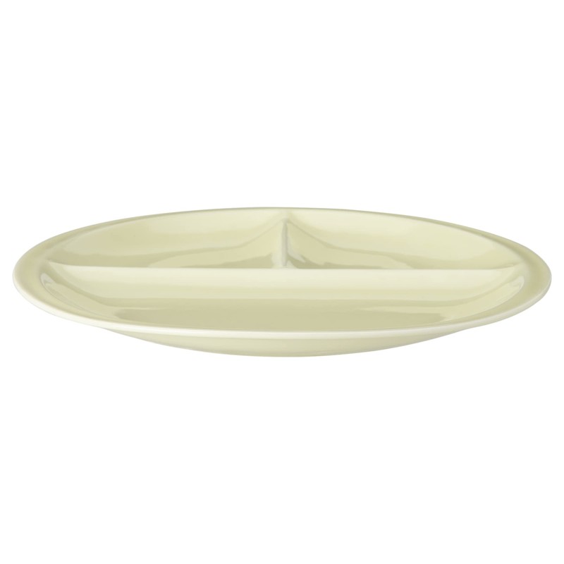 titto P37003 3-Compartment Dish (Round), Light Green