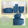 Wrova Wheat Straw Dinnerware Set of 32,Unbreakable Dinner Plates and