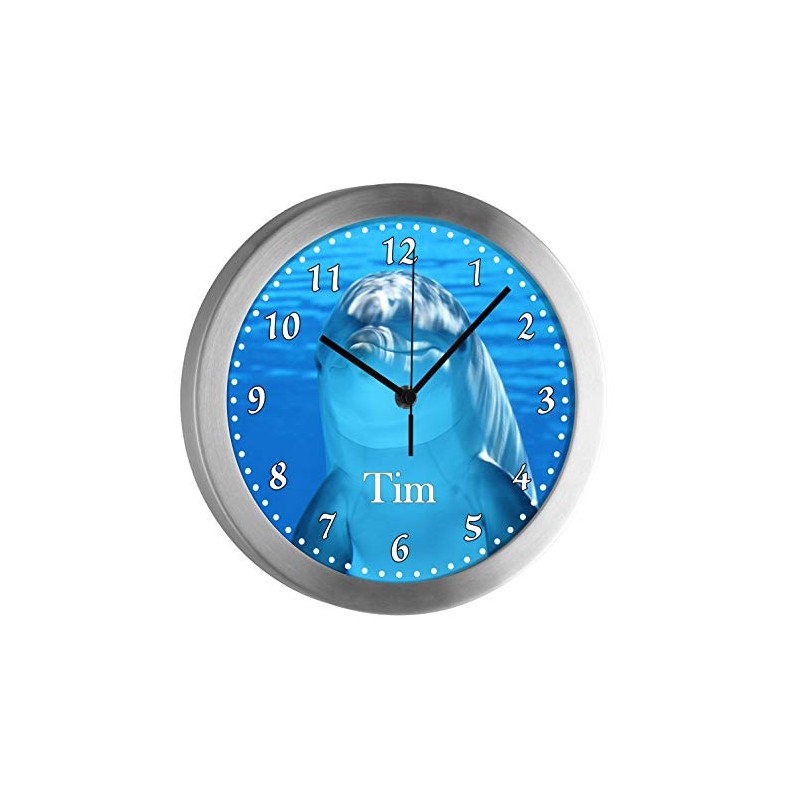 CreaDesign, WU-10-1128 Radio Controlled Dolphin Clock for Children's Room, Silent