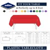 odibo Red Tablecloths Plastic 2 Pack Disposable Table Covers 54"