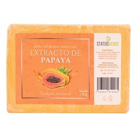 Jabón de barra para manos y cuarpo de extracto de PAPAYA, aclara y sueviza la piel, duración de aroma hasta por 8 hrs, 110g