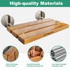 20 Inchs Teak Folding Shower Seat Wall Mounted, Fold Down