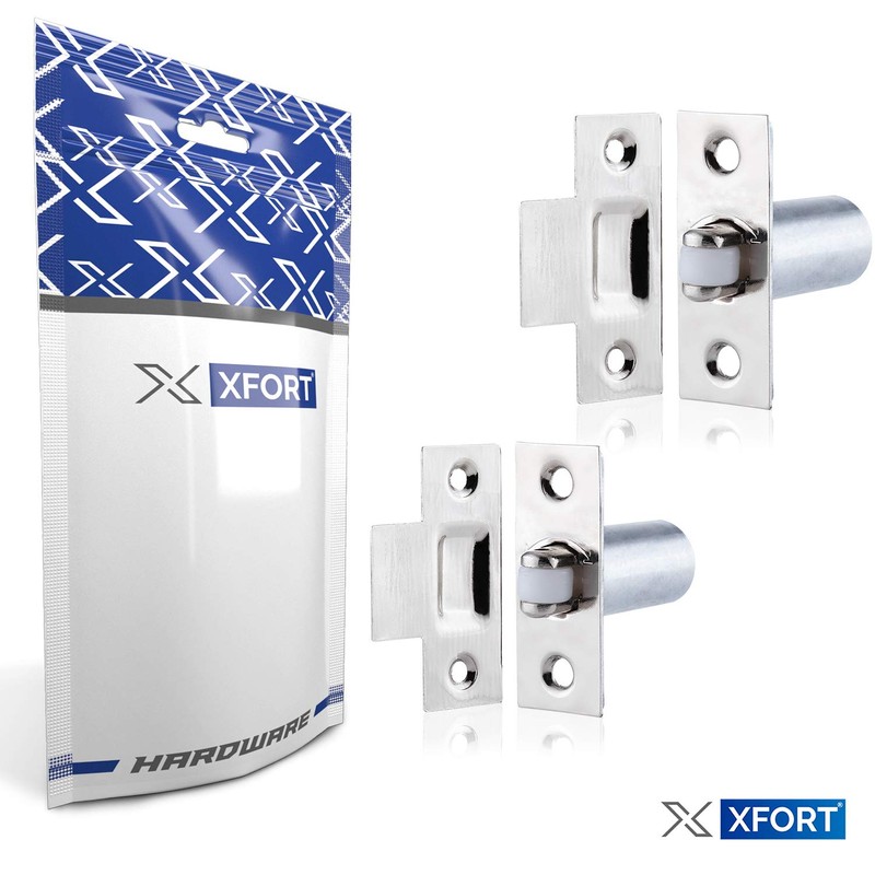 XFORT® Adjustable Roller Catch, Polished Chrome Roller Ball Door Latch,