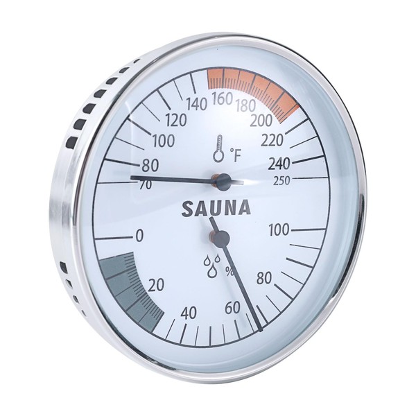 Tinoaly 2 in 1 Sauna Thermometer Hygrometer Fahrenheit Indoor Humidity