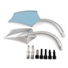 YOUNDERM Chrome Universal 8mm Motorcycle Rearview Side Mirrors Fits For