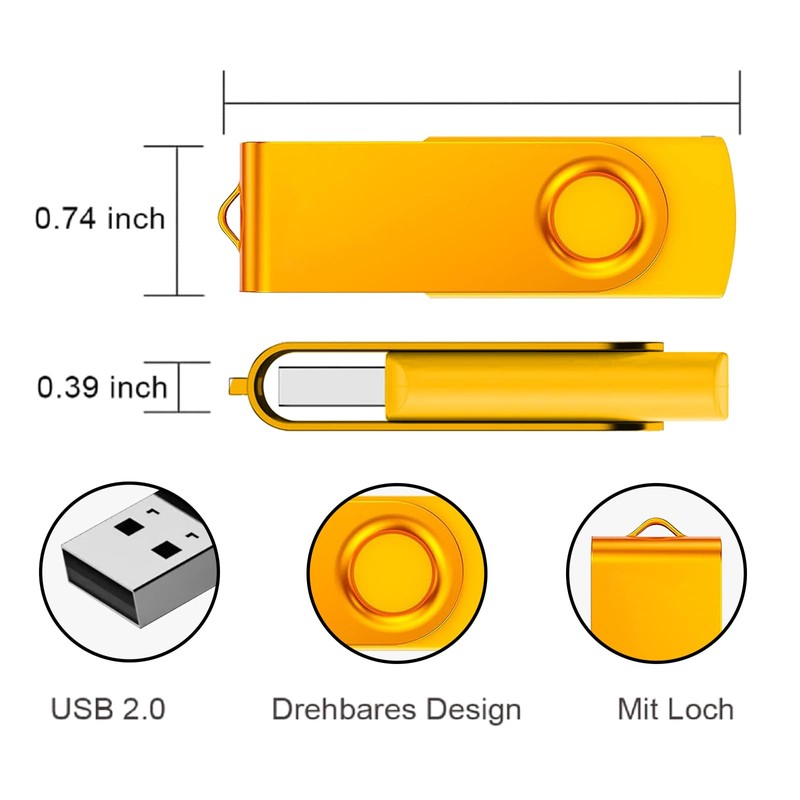 ABLAZE 4GB USB Flash Drive 5 Pack, USB 2.0 Thumb