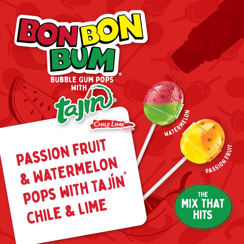 Colombina Bon Bon Bum Tropical Passion Fruit & Watermelon with