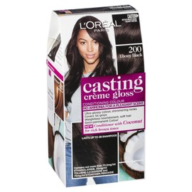 L'Oréal Paris Casting Crème Gloss Semi-Permanent Hair Colour - 200 Ebony Black (Ammonia Free)