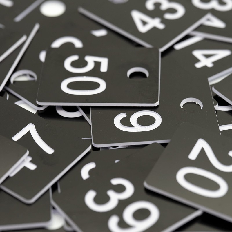 ABS Plastic Numbered Tags Rectangle Key Tags ID Tags Number