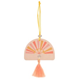 Karma, Shaped Air Fresheners, Essential Oil Diffuser for Cars, Home & Office - Colorful Decorative Hanging Air Freshener with Tassel, Hello Sunshine