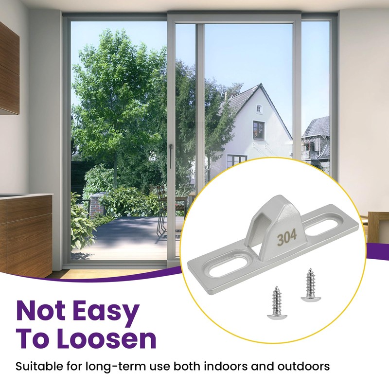 SATUY 2 Pcs Sliding Door Keepers, 304 Stainless Steel Sliding