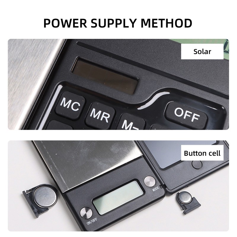 Electronic Scale with Solar Calculator 0.1g High Accuracy Multiple Units