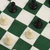 Chess Checkers Set PP Chess Pieces PU Imitation Leather Chess